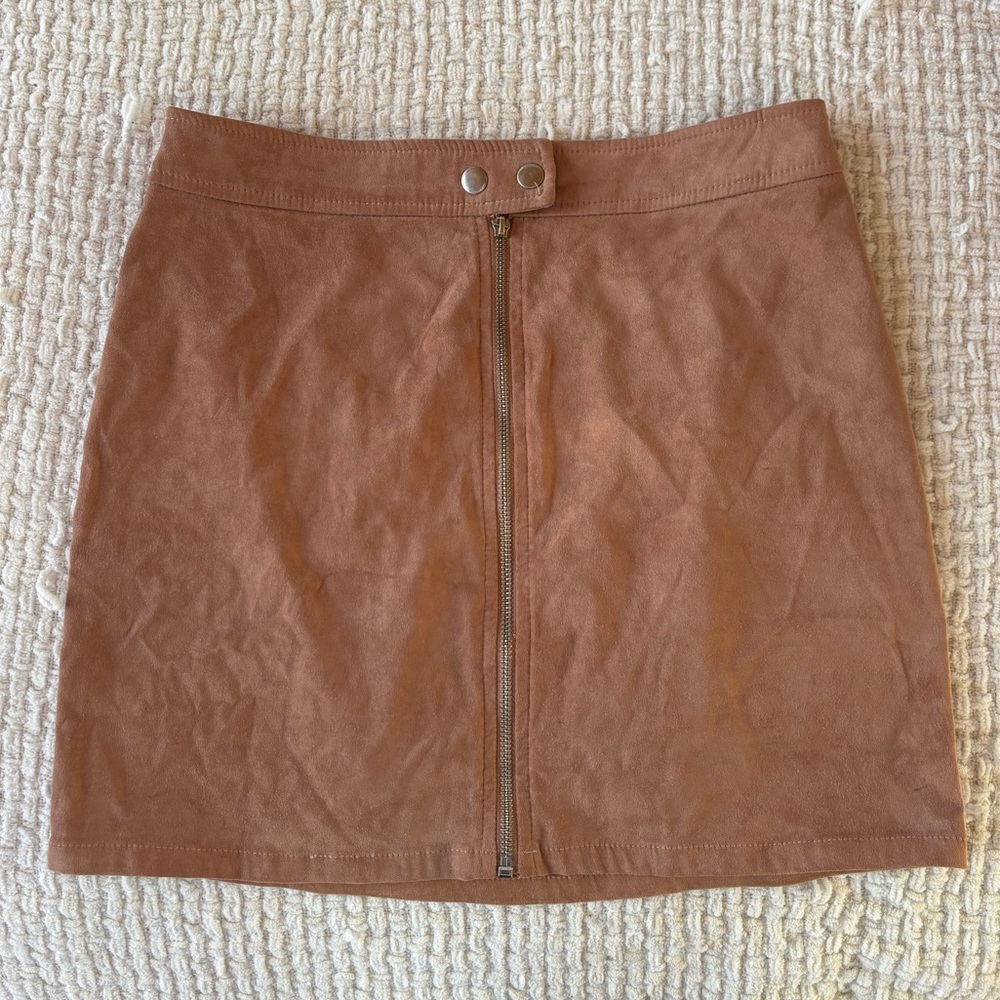 Kendall & Kylie Tan A-line Mini Skirt Casual